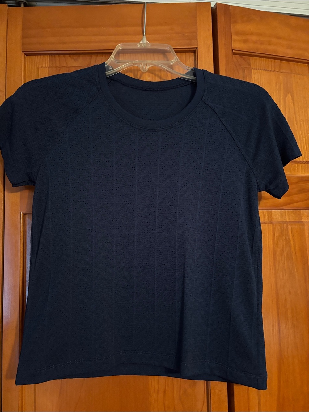 Lululemon swiftly pointelle short sleeve shirt herringbone dot club blue